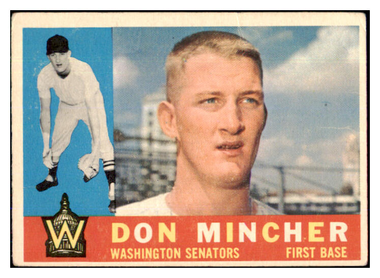 1960 Topps Baseball #548 Don Mincher Senators GD-VG 493167