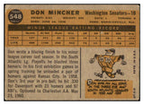 1960 Topps Baseball #548 Don Mincher Senators GD-VG 493167