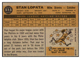 1960 Topps Baseball #515 Stan Lopata Braves VG-EX 493175