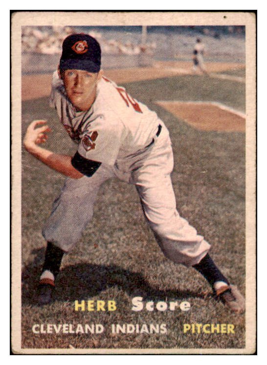 1957 Topps Baseball #050 Herb Score Indians GD-VG 493207