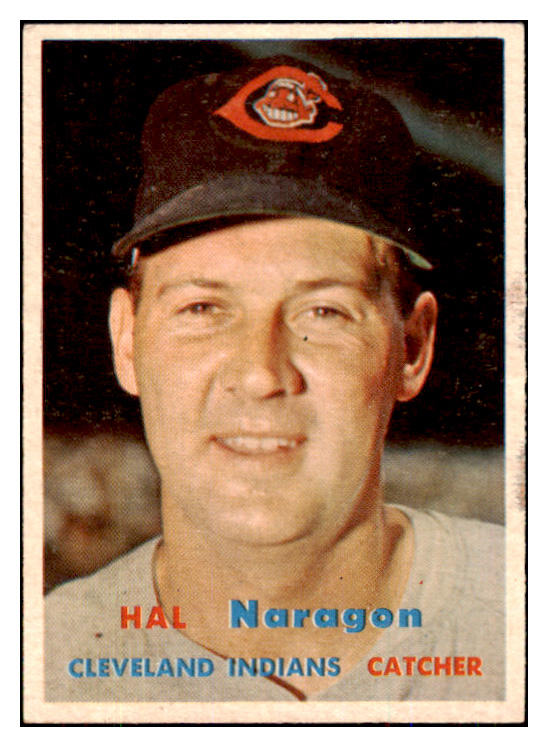 1957 Topps Baseball #347 Hal Naragon Indians VG-EX 493215
