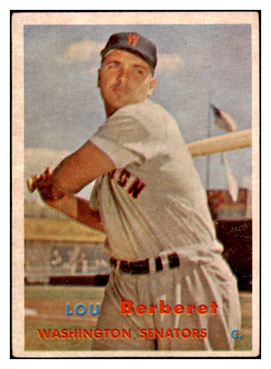 1957 Topps Baseball #315 Lou Berberet Senators EX 493223