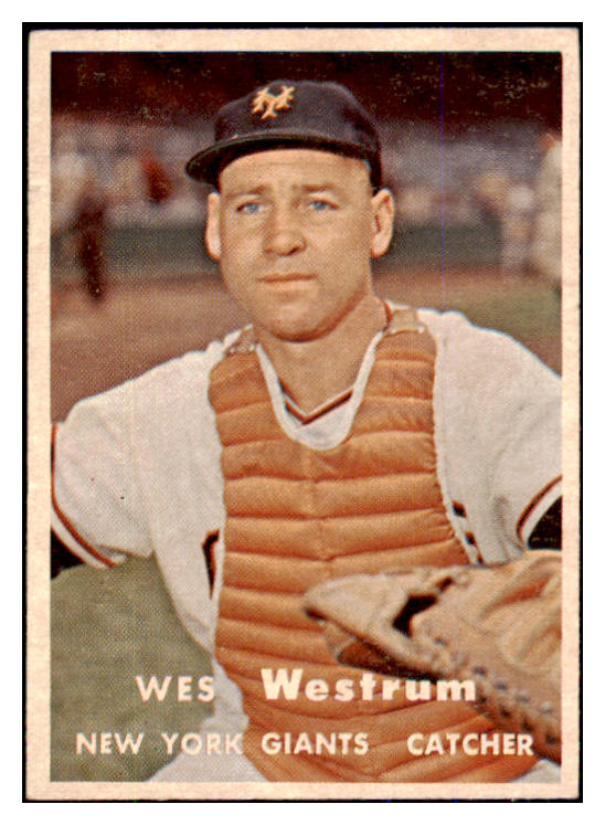 1957 Topps Baseball #323 Wes Westrum Giants VG-EX 493226
