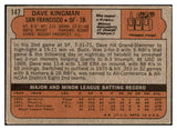1972 Topps Baseball #147 Dave Kingman Giants VG 493252