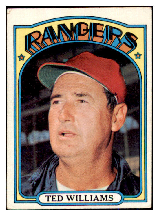 1972 Topps Baseball #510 Ted Williams Rangers VG 493322