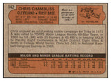 1972 Topps Baseball #142 Chris Chambliss Indians VG-EX 493327