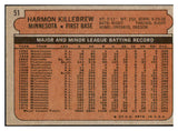 1972 Topps Baseball #051 Harmon Killebrew Twins EX 493328
