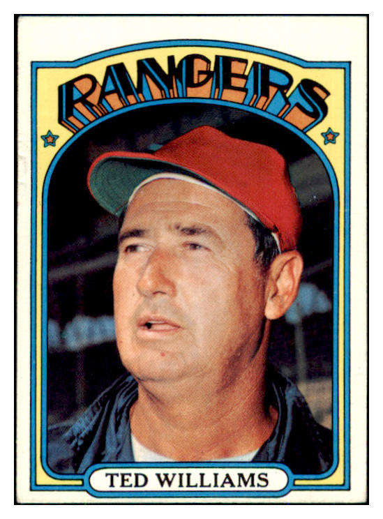 1972 Topps Baseball #510 Ted Williams Rangers VG 493331