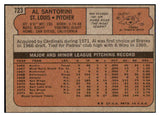 1972 Topps Baseball #723 Al Santorini Cardinals EX 493332