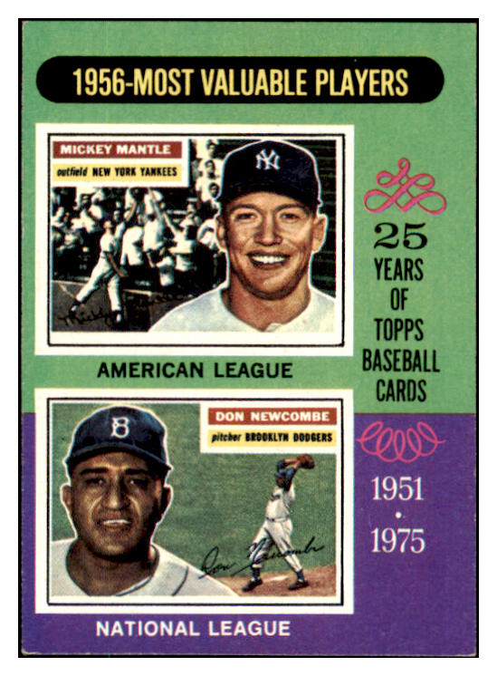 1975 Topps Baseball #194 Mickey Mantle Don Newcombe EX-MT 493345