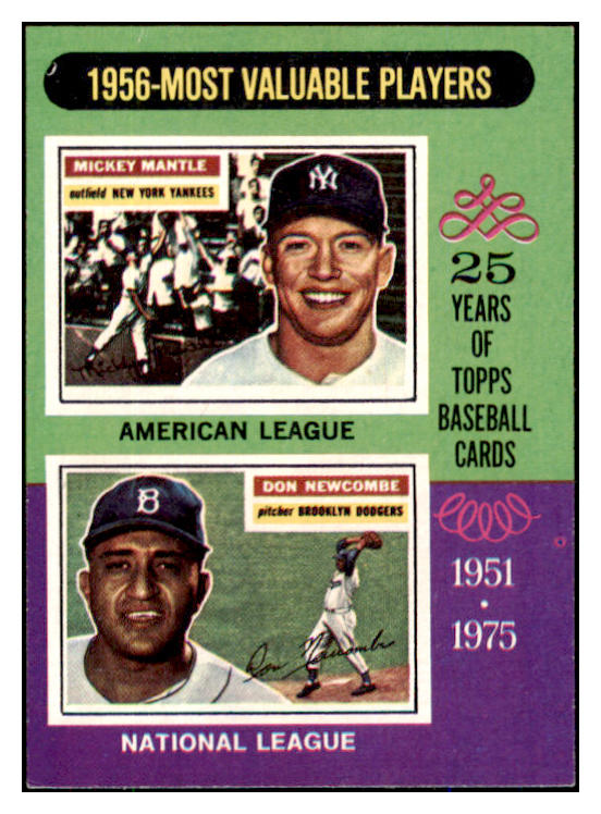 1975 Topps Baseball #194 Mickey Mantle Don Newcombe EX-MT 493346