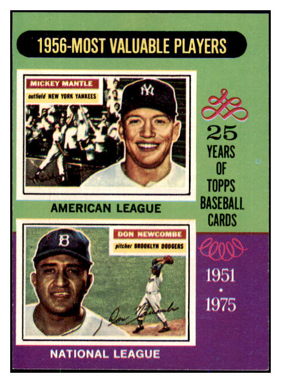1975 Topps Baseball #194 Mickey Mantle Don Newcombe EX-MT 493347