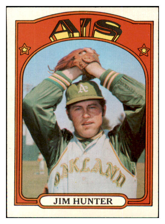 1972 Topps Baseball #330 Catfish Hunter A's EX-MT 493370