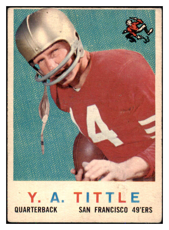 1959 Topps Football #130 Y.A. Tittle 49ers VG-EX 493388