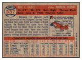 1957 Topps Baseball #337 Rene Valdes Dodgers Good 493411