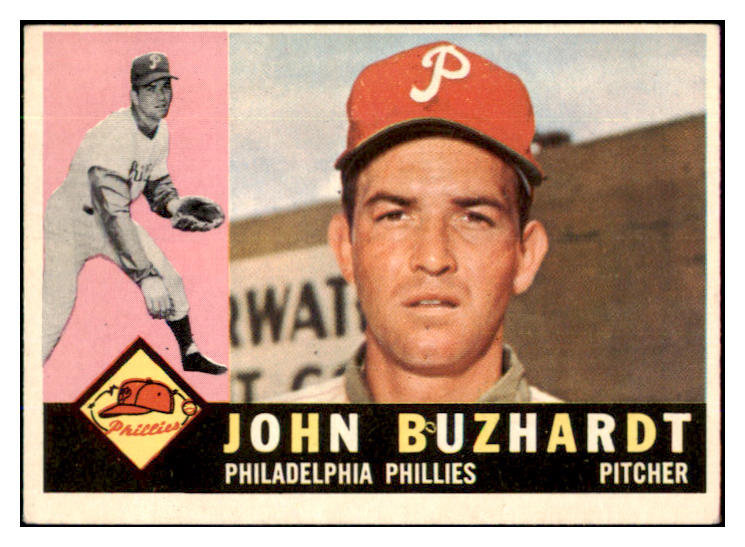 1960 Topps Baseball #549 John Buzhardt Phillies EX-MT 493418