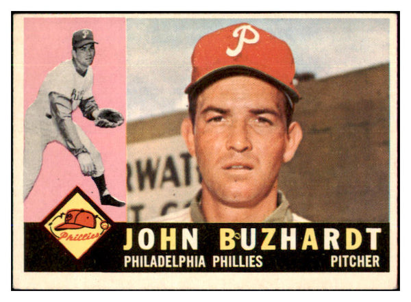 1960 Topps Baseball #549 John Buzhardt Phillies EX-MT 493418