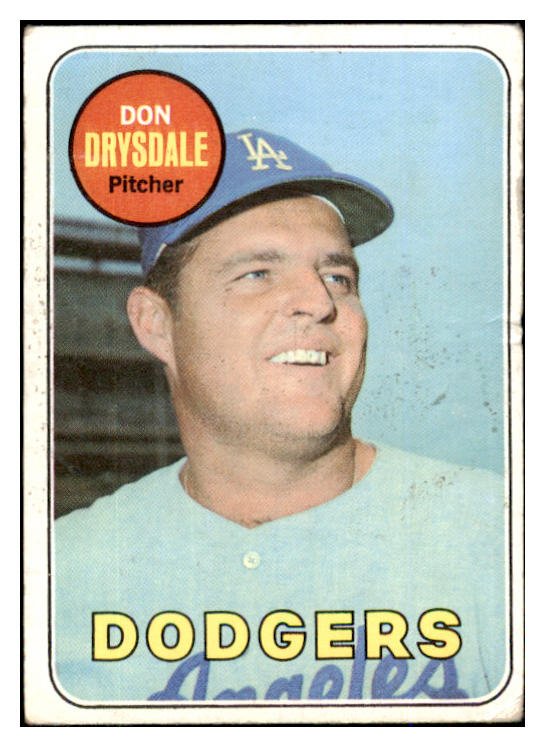 1969 Topps Baseball #400 Don Drysdale Dodgers GD-VG 493445