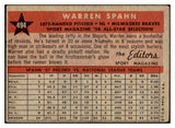 1958 Topps Baseball #494 Warren Spahn A.S. Braves VG 493467
