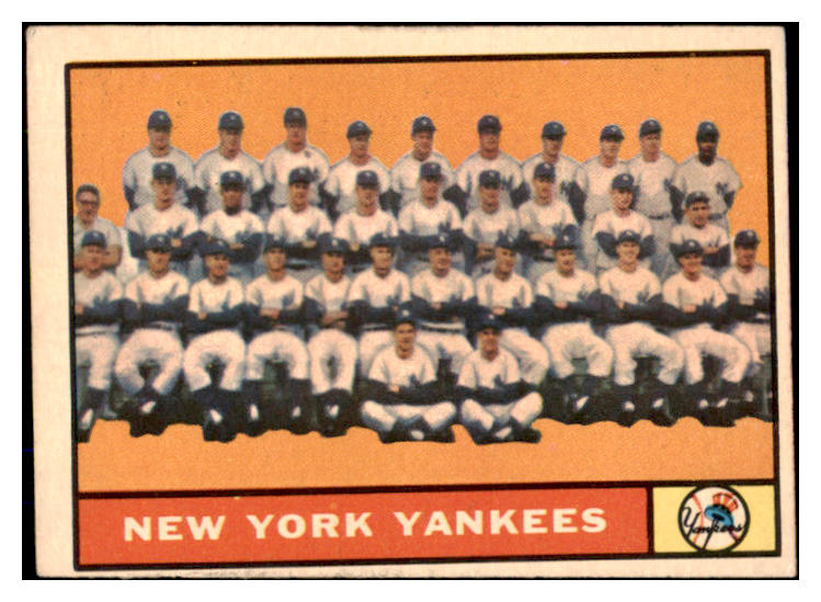 1961 Topps Baseball #228 New York Yankees Team VG 493486