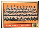 1961 Topps Baseball #228 New York Yankees Team VG 493486