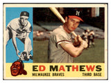 1960 Topps Baseball #420 Eddie Mathews Braves VG-EX 493495