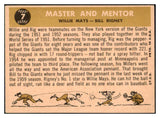 1960 Topps Baseball #007 Willie Mays Bill Rigney EX 493498