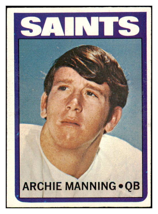 1972 Topps Football #055 Archie Manning Saints EX-MT 493504