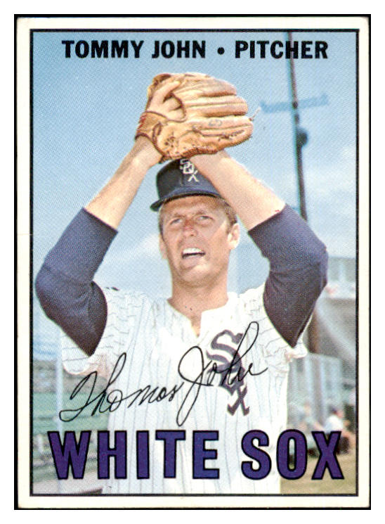 1967 Topps Baseball #609 Tommy John White Sox EX 493510