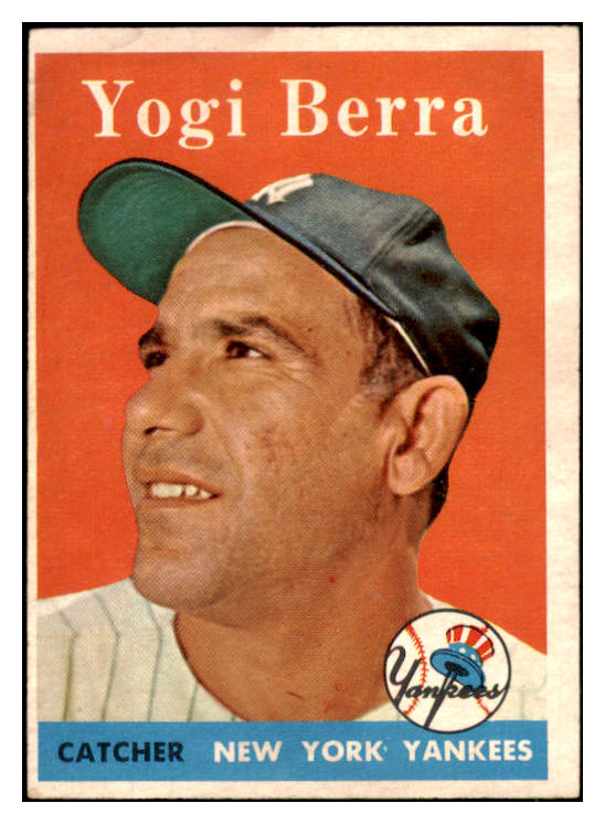 1958 Topps Baseball #370 Yogi Berra Yankees EX 493532