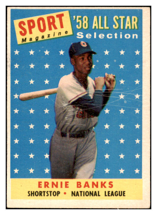 1958 Topps Baseball #482 Ernie Banks A.S. Cubs VG 493536