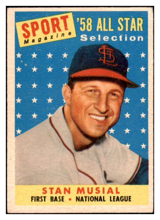 1958 Topps Baseball #476 Stan Musial A.S. Cardinals VG-EX 493537