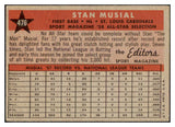 1958 Topps Baseball #476 Stan Musial A.S. Cardinals VG-EX 493537