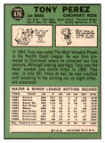 1967 Topps Baseball #476 Tony Perez Reds EX 493550