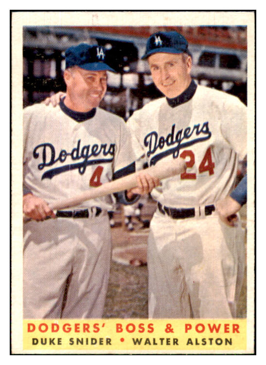 1958 Topps Baseball #314 Duke Snider Walter Alston EX-MT 493577