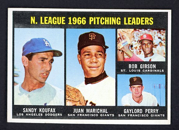 1967 Topps Baseball #236 N.L. Win Leaders Sandy Koufax EX-MT 493592