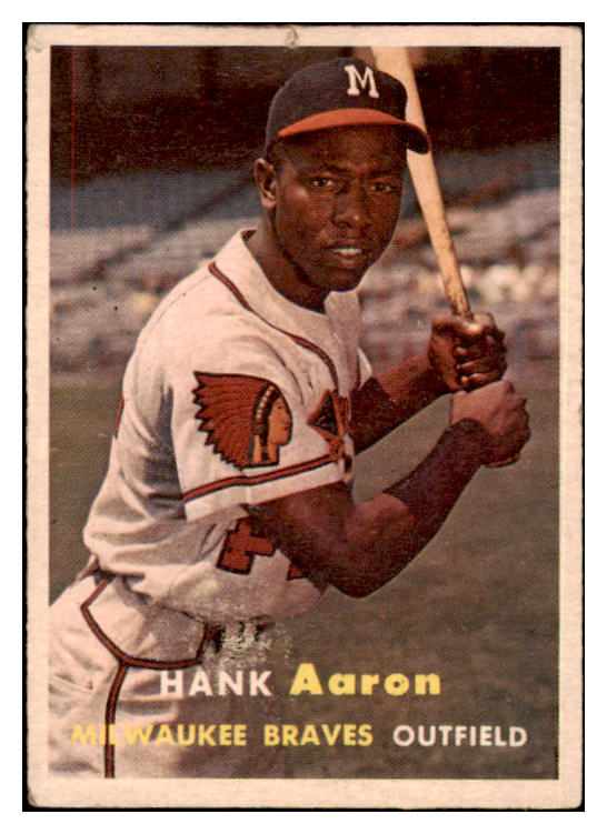 1957 Topps Baseball #020 Hank Aaron Braves FR-GD 493599