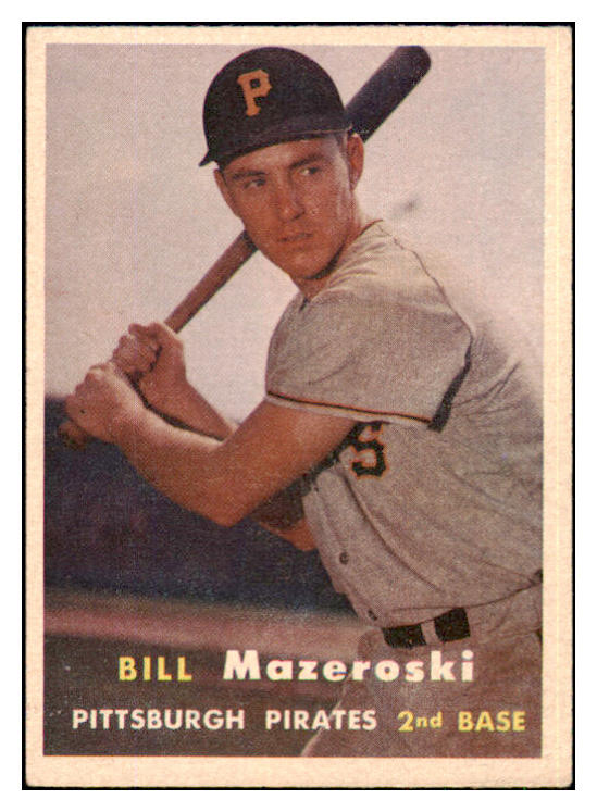 1957 Topps Baseball #024 Bill Mazeroski Pirates EX+/EX-MT 493615
