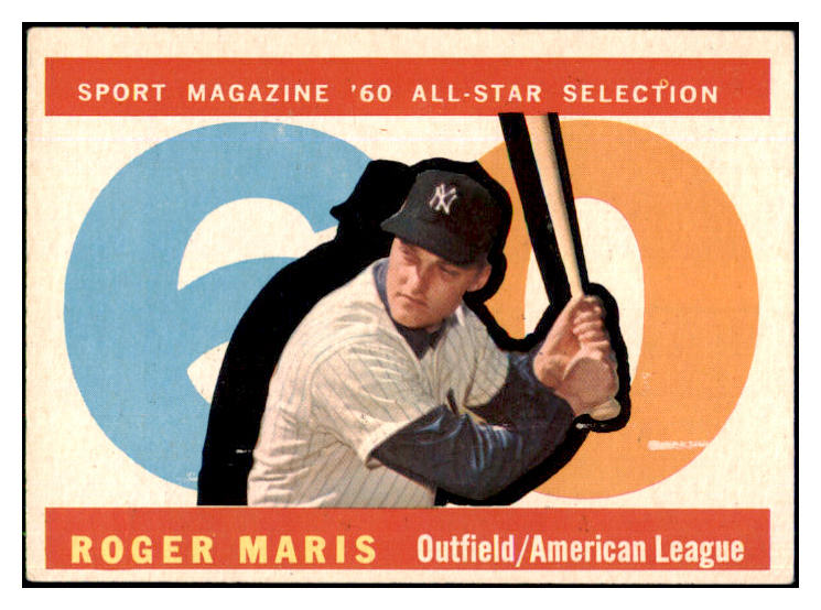 1960 Topps Baseball #565 Roger Maris A.S. Yankees VG-EX 493634