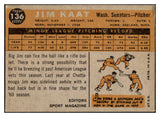 1960 Topps Baseball #136 Jim Kaat Senators VG-EX 493641