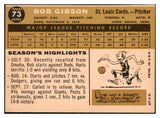 1960 Topps Baseball #073 Bob Gibson Cardinals EX 493643