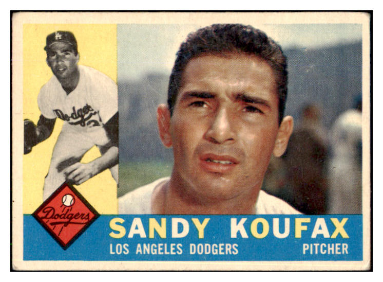 1960 Topps Baseball #343 Sandy Koufax Dodgers VG 493649
