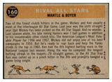 1960 Topps Baseball #160 Mickey Mantle Ken Boyer VG-EX 493658