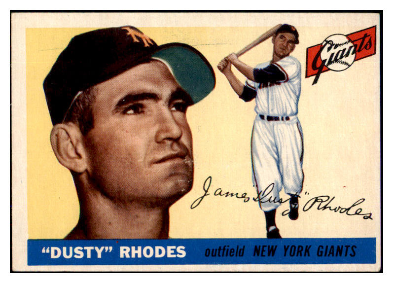 1955 Topps Baseball #001 Dusty Rhodes Giants EX-MT 493687