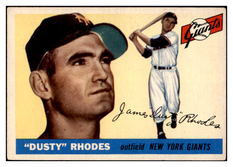 1955 Topps Baseball #001 Dusty Rhodes Giants EX-MT 493688
