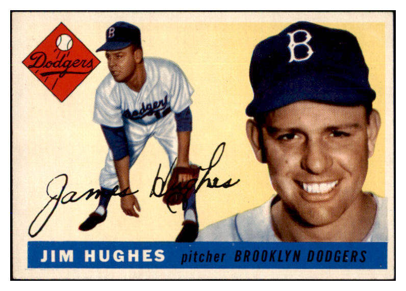 1955 Topps Baseball #051 Jim Hughes Dodgers EX-MT 493698