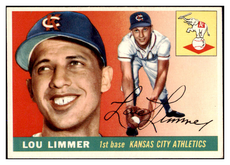 1955 Topps Baseball #054 Lou Limmer A's EX-MT 493701