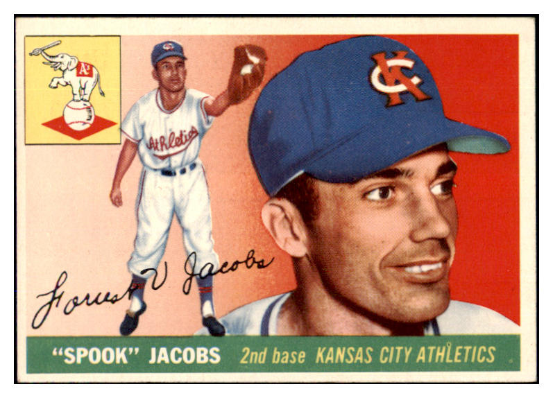 1955 Topps Baseball #061 Spook Jacobs A's EX-MT 493706