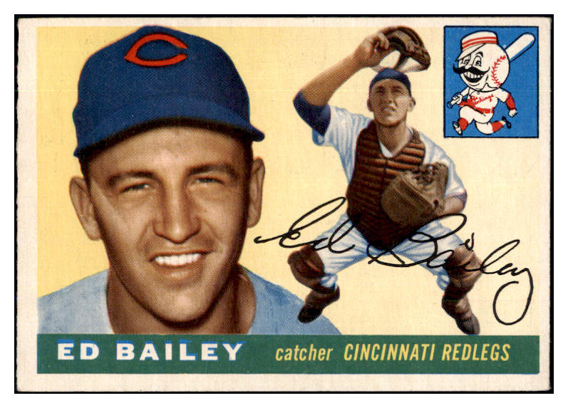 1955 Topps Baseball #069 Ed Bailey Reds EX-MT 493709
