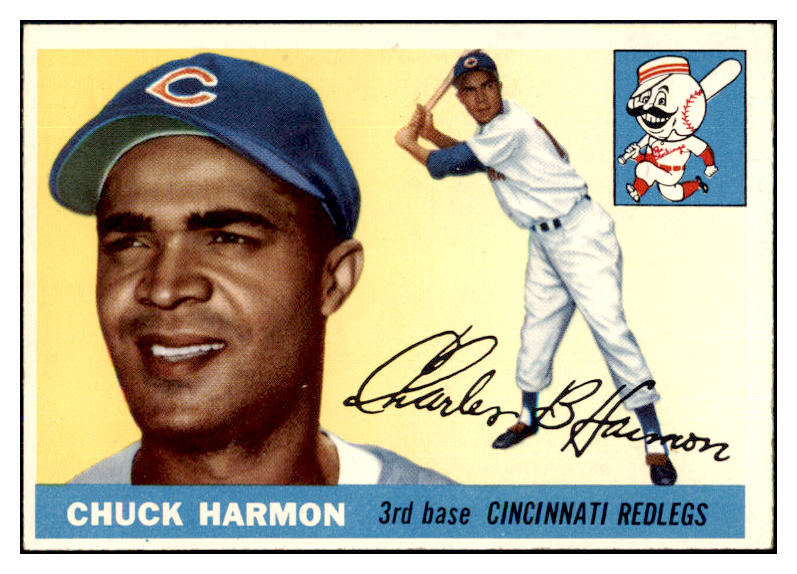 1955 Topps Baseball #082 Chuck Harmon Reds EX-MT 493715